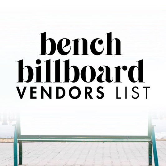 BENCH BILLBOARD VENDORS LIST