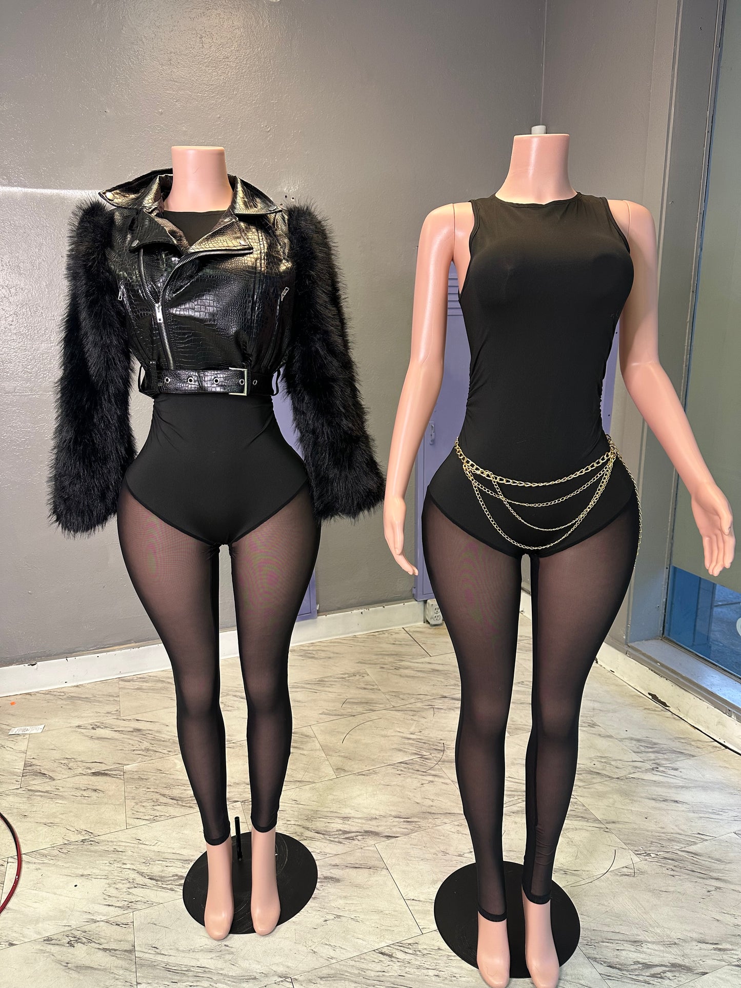 Midnight Mesh Romper