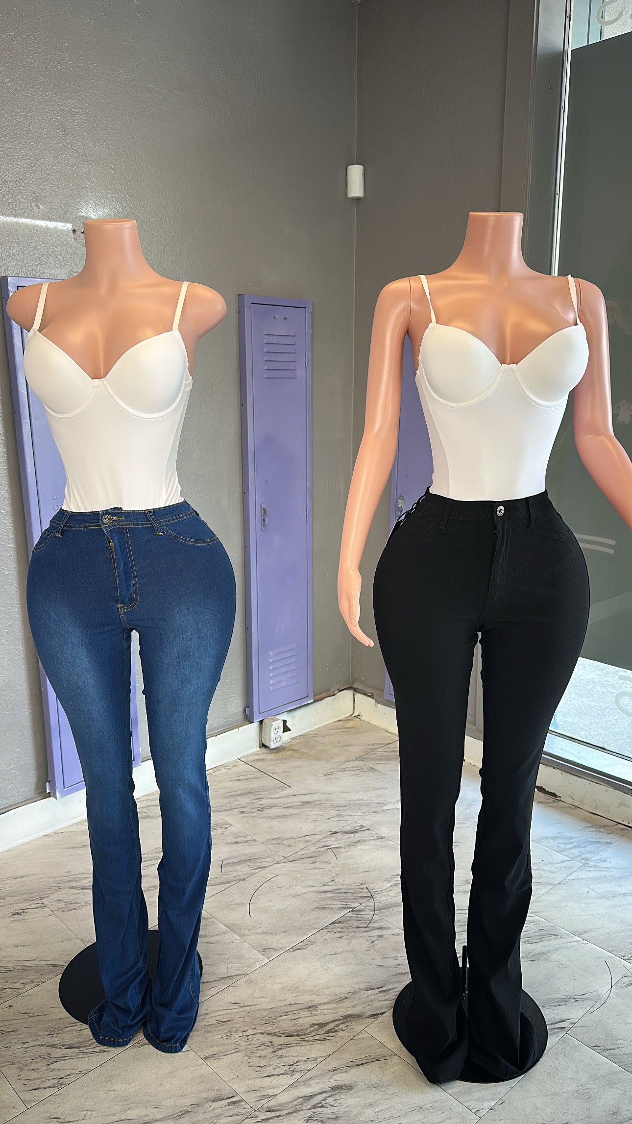 Megan Stacked Jeans ( 3 Colors )