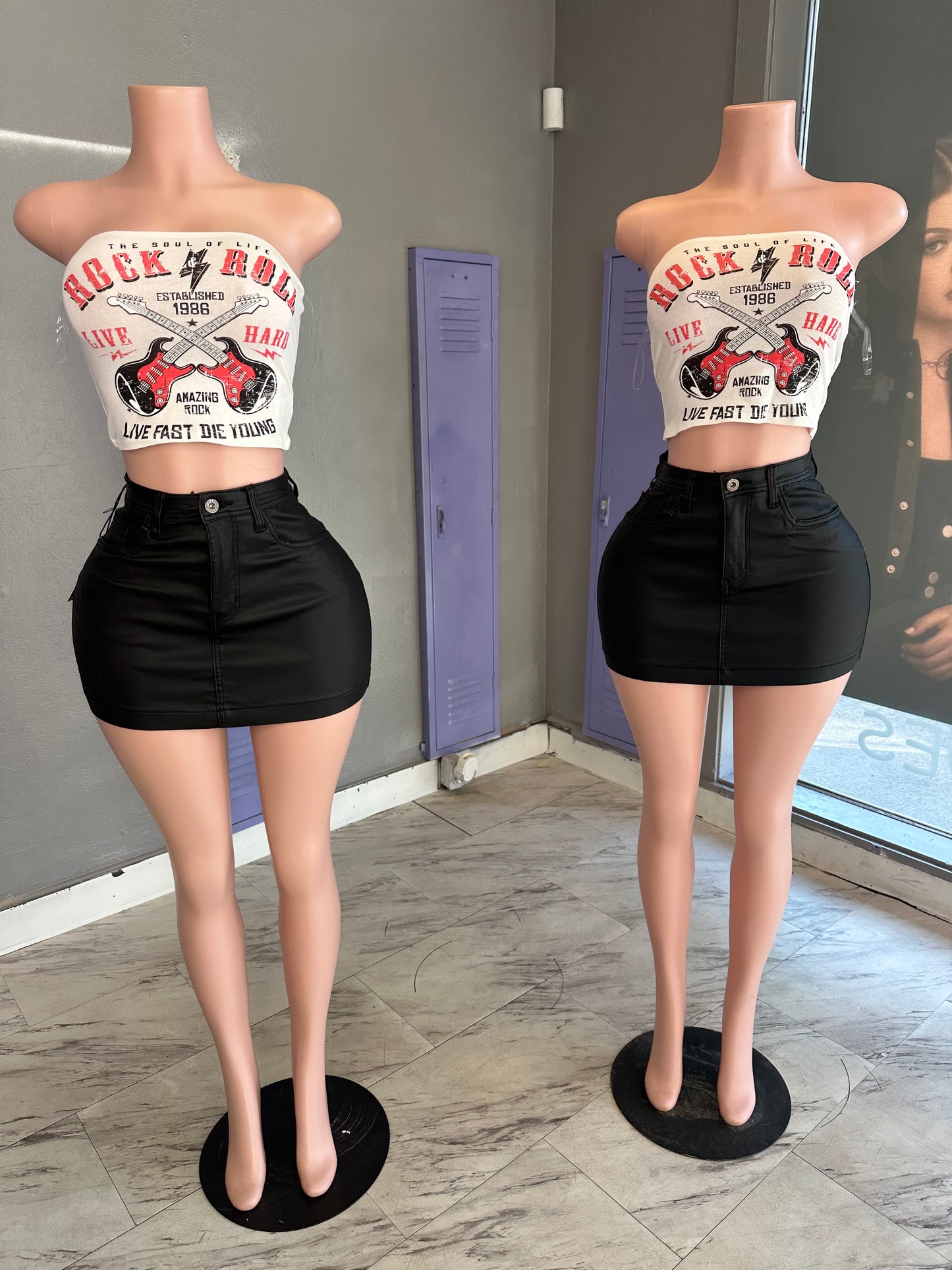 Mela Leather Skirt
