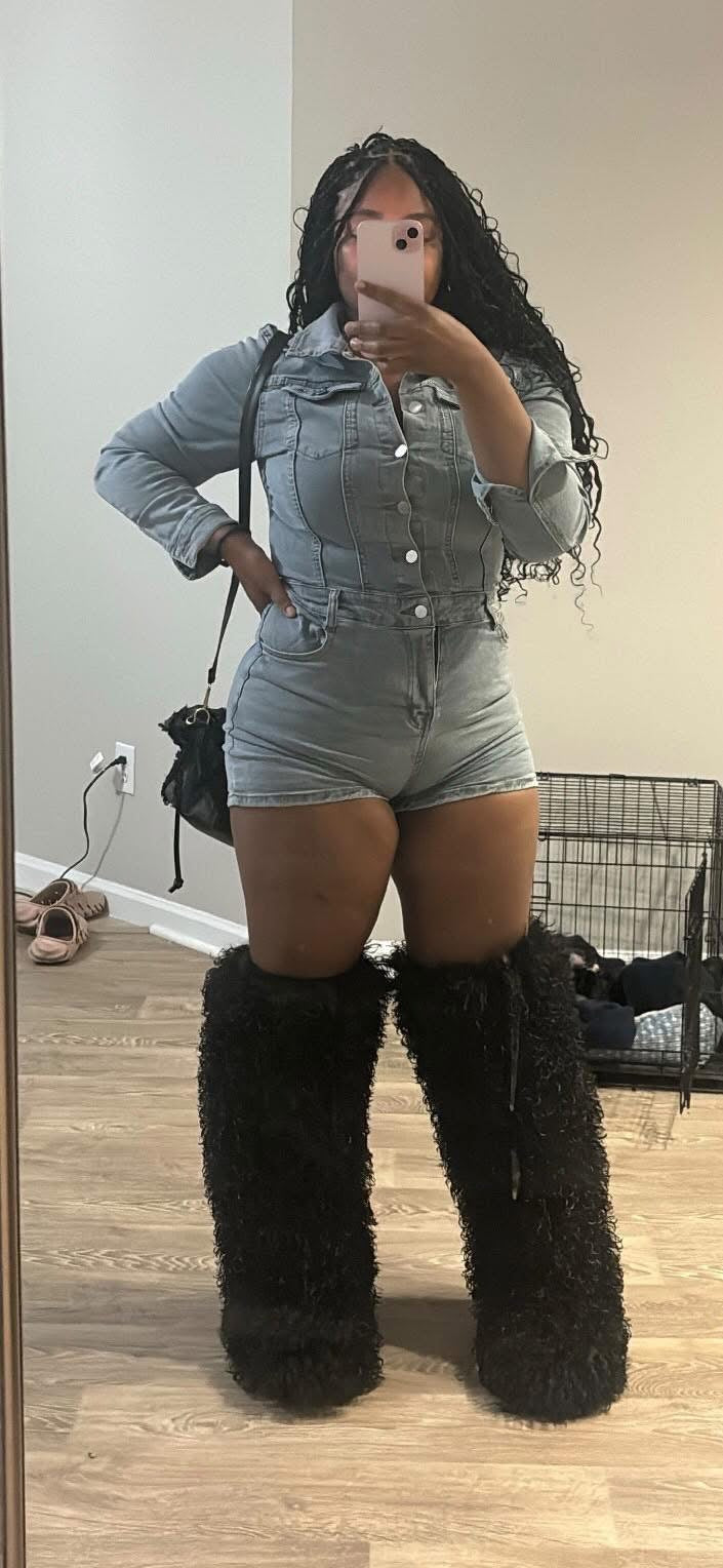 Poodle Mongolian Boots  ( Thigh Highs )