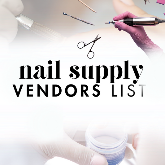 NAIL SUPPLIES VENDOR'S LIST