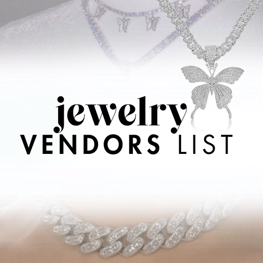 JEWELRY VENDOR'S LIST