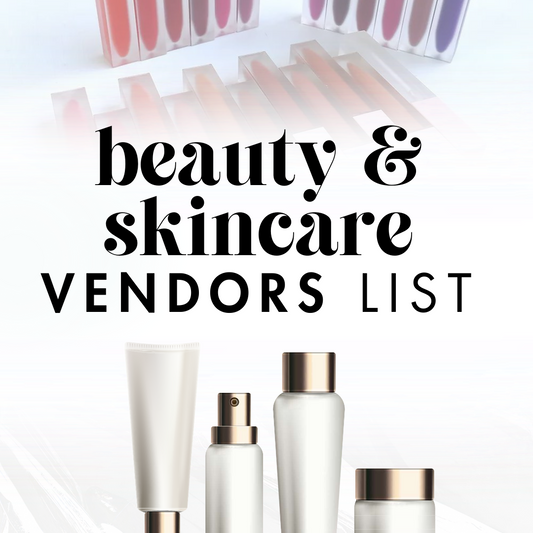 BEAUTY & SKINCARE VENDORS LIST