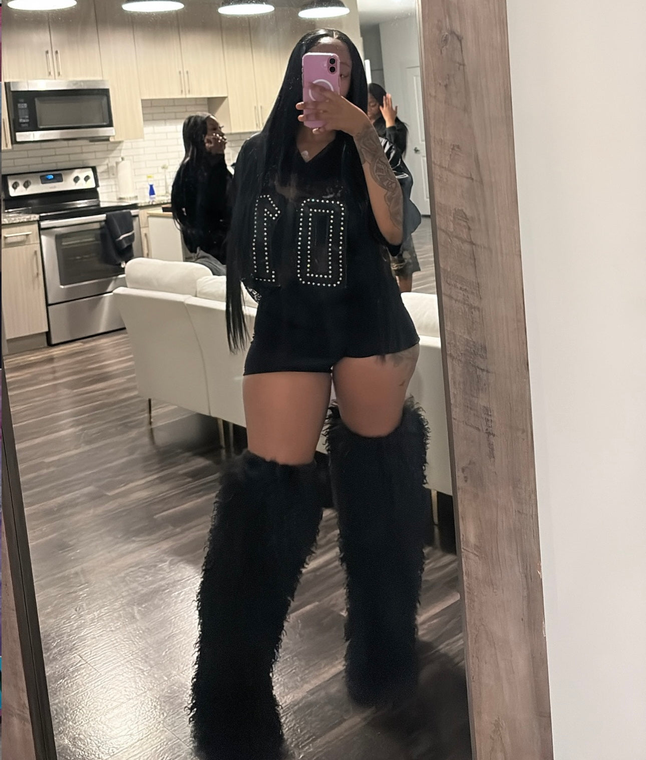 Poodle Mongolian Boots  ( Thigh Highs )