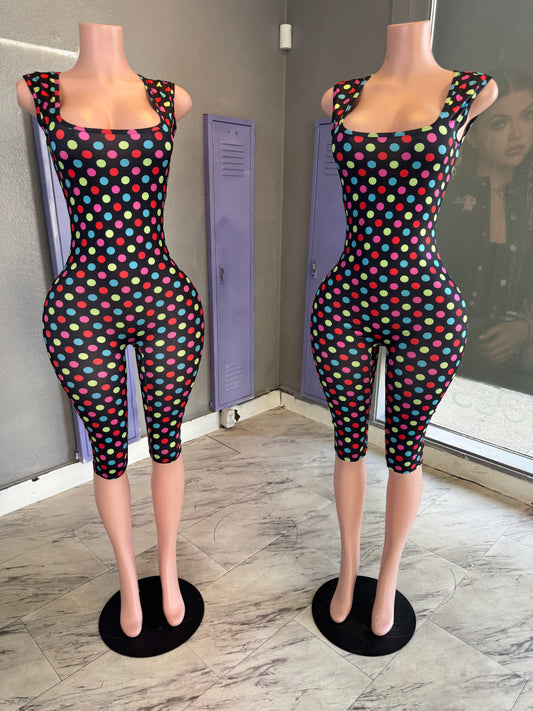 Polka Rainbow Romper