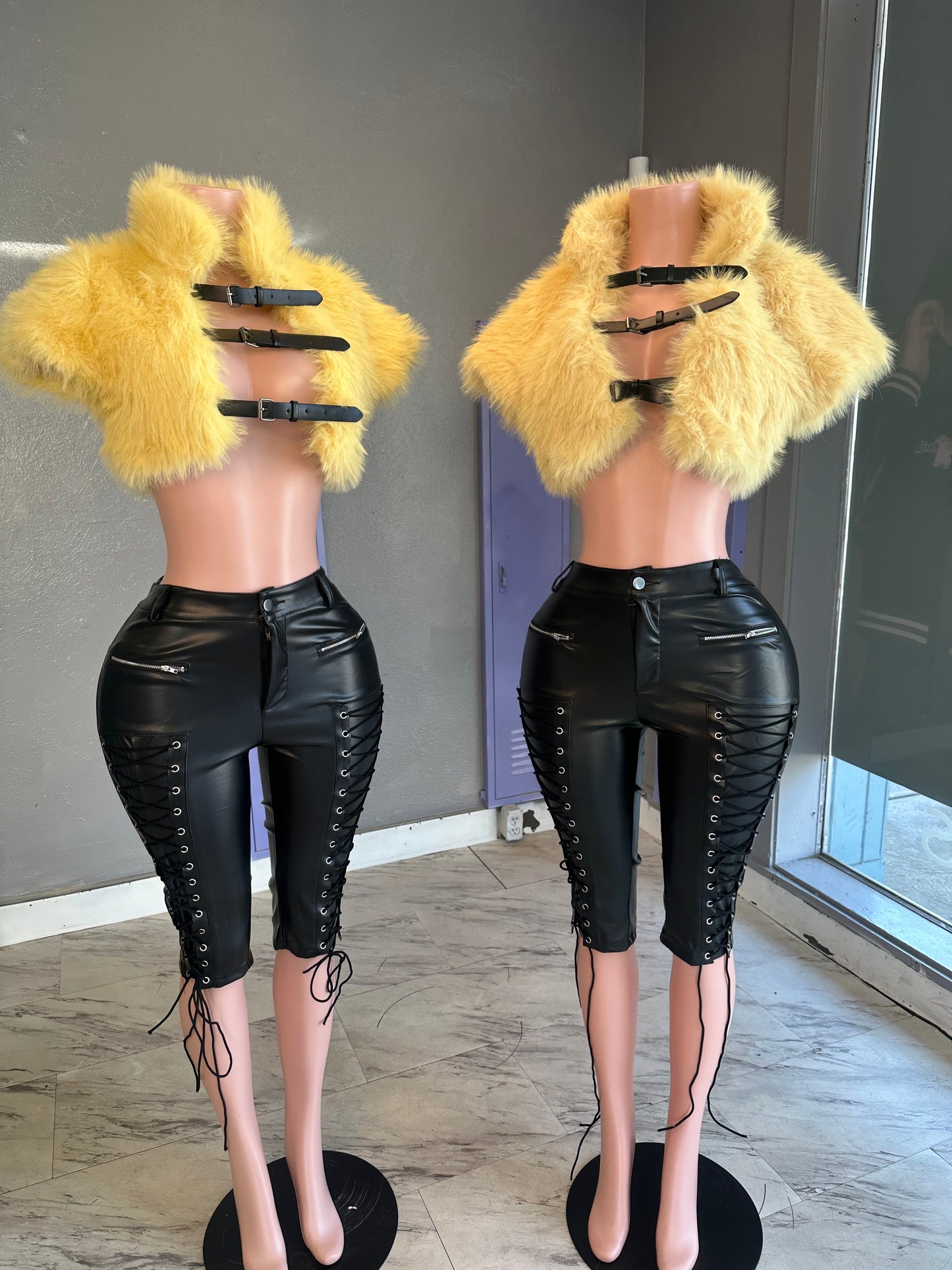 Biker Night Leather Capri