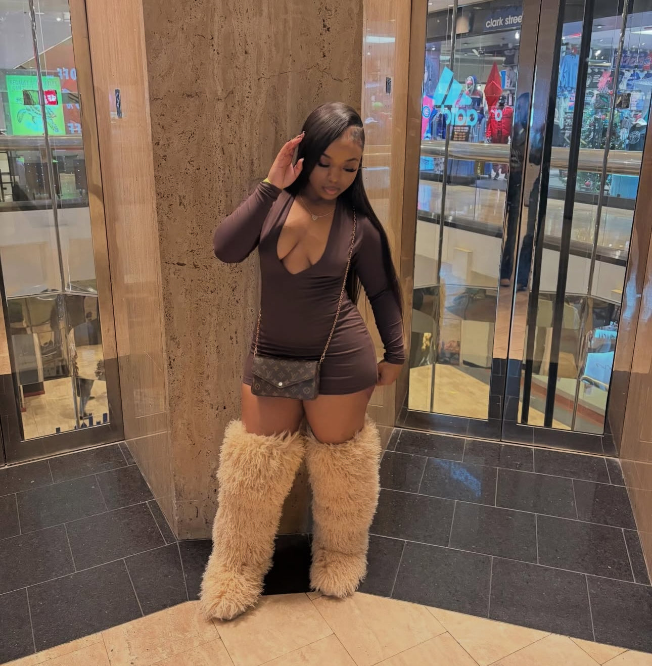 Poodle Mongolian Boots  ( Thigh Highs )