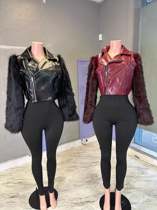 Fura Leather Combo Jacket