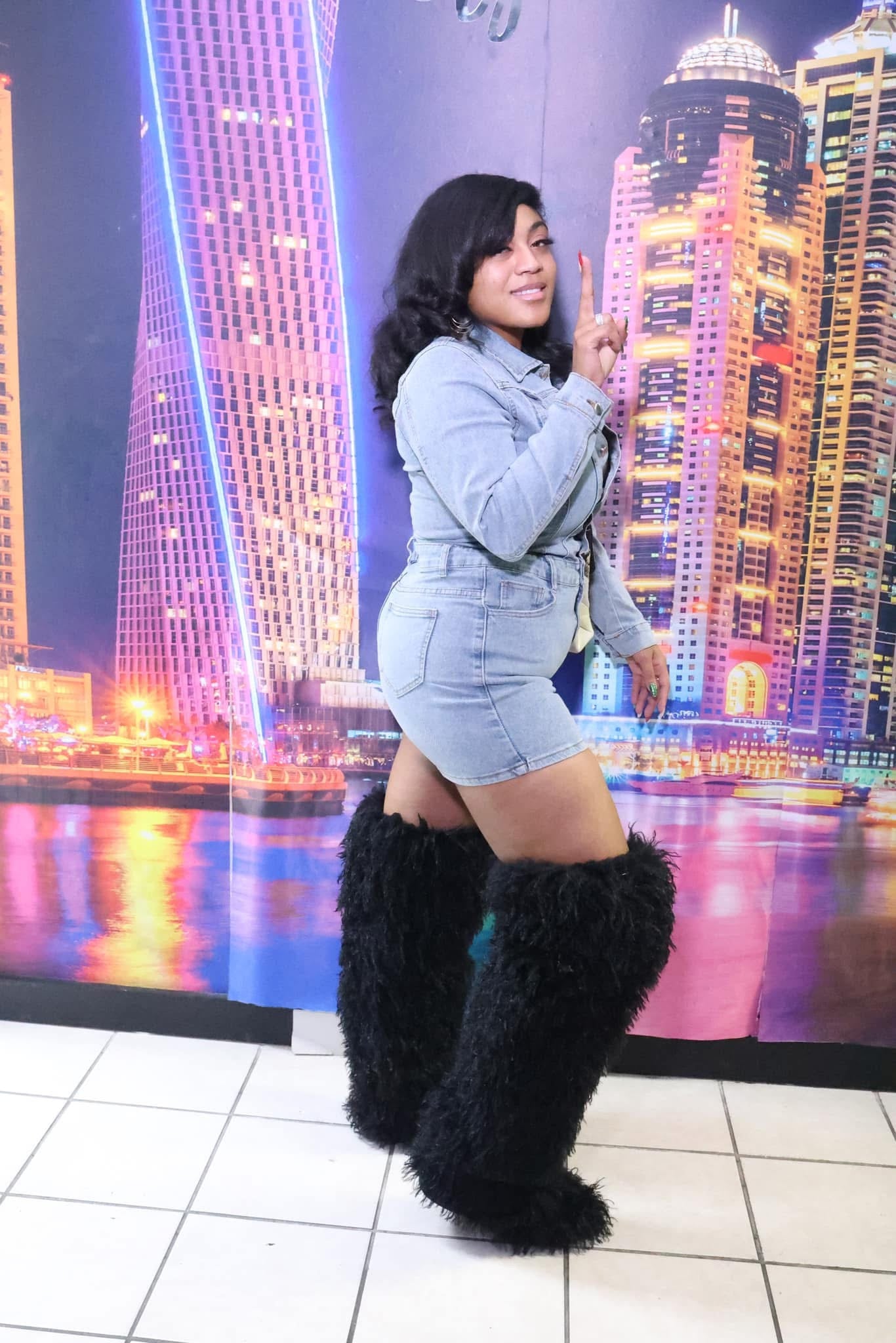 Poodle Mongolian Boots  ( Thigh Highs )