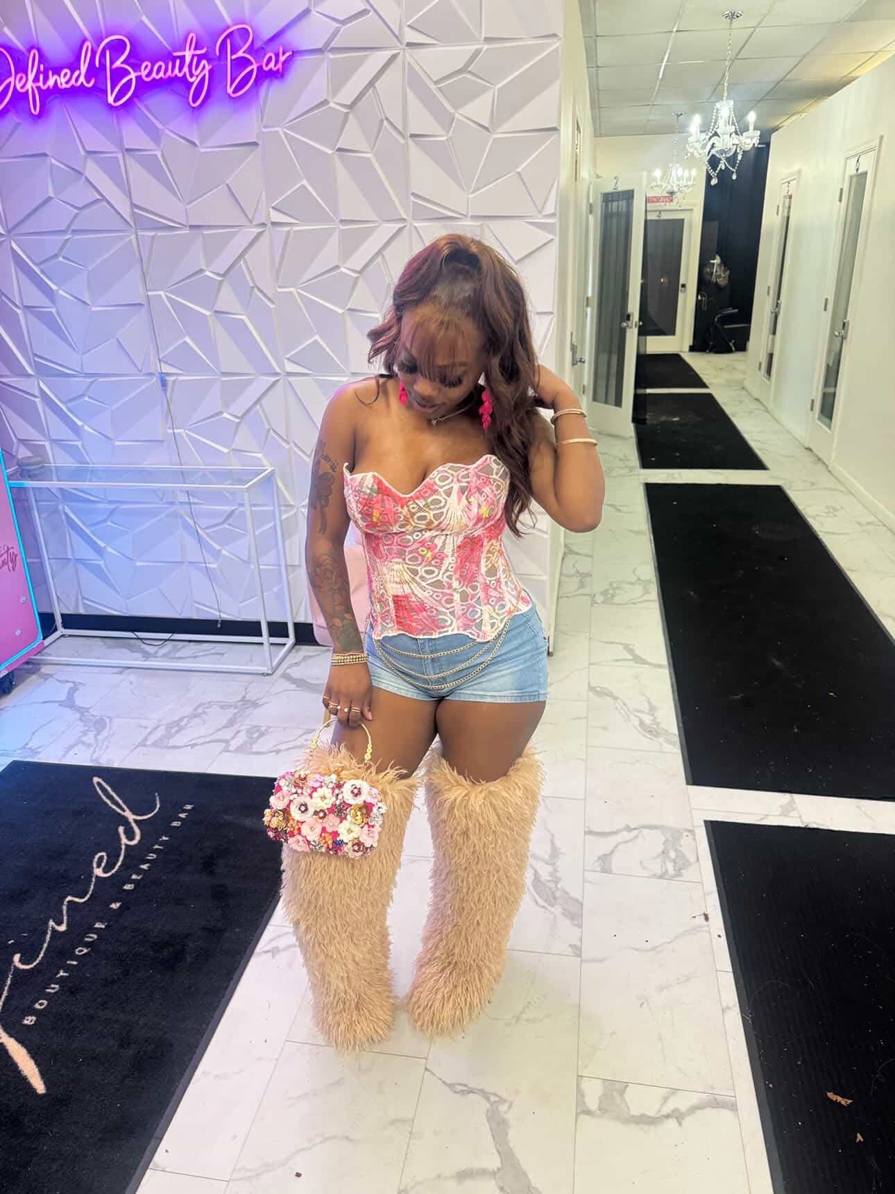 Poodle Mongolian Boots  ( Thigh Highs )
